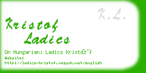 kristof ladics business card